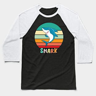 Vintage Retro Shark Baseball T-Shirt